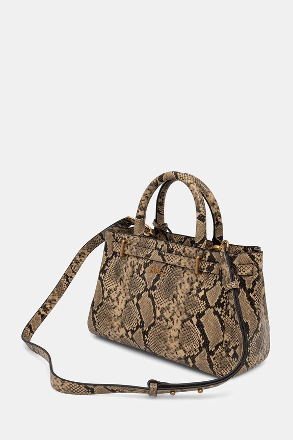 Akcesoria Tommy Hilfiger torebka shopper damska skórzana AW0AW18818 beżowy