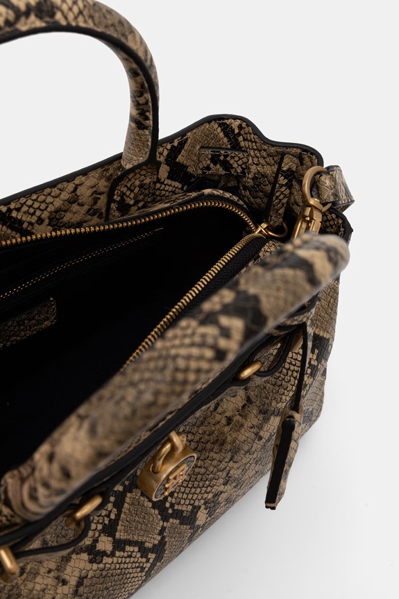 Tommy Hilfiger torebka shopper damska skórzana beżowy AW0AW18818