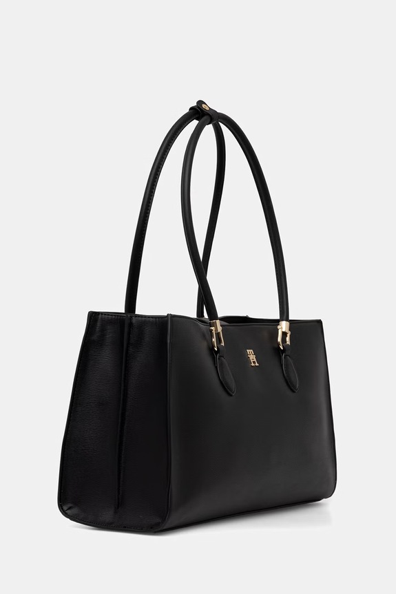 Tommy Hilfiger shopper torba za žene od imitacije kože AW0AW18750 crna AW26