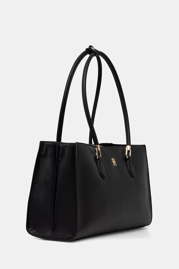 Tommy Hilfiger shopper torba za žene od imitacije kože AW0AW18750 crna AW26