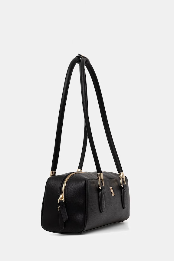 Tommy Hilfiger baguette torbica za žene od imitacije kože AW0AW18748 crna AW26