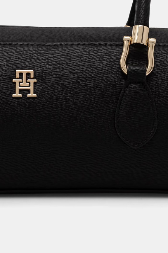 Tommy Hilfiger baguette torbica za žene od imitacije kože crna AW0AW18748