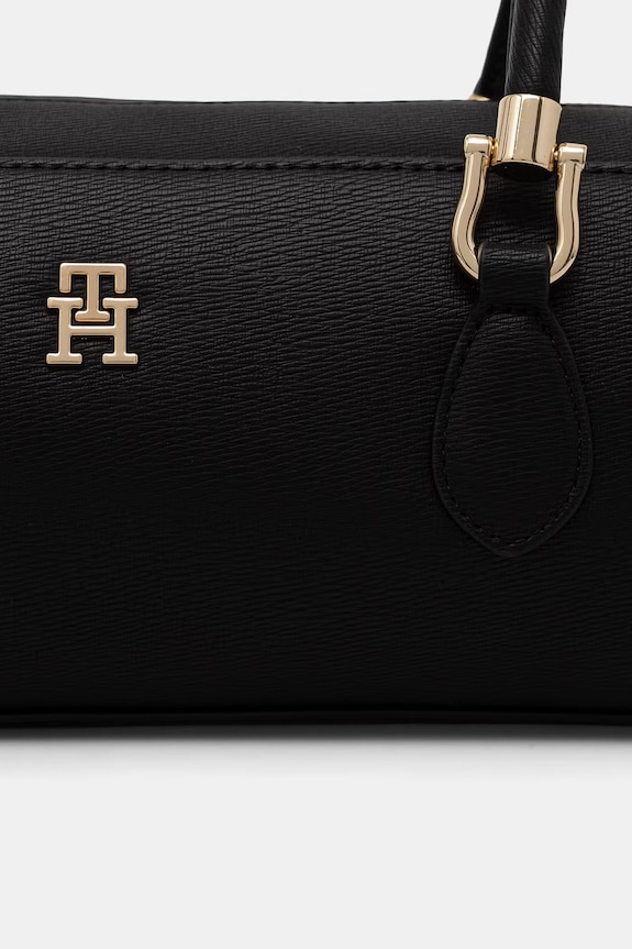 Tommy Hilfiger baguette torbica za žene od imitacije kože crna AW0AW18748