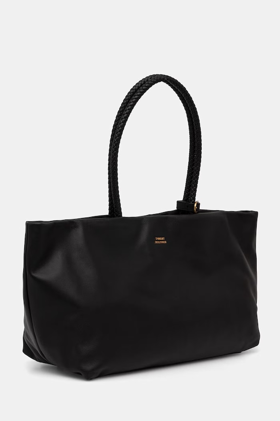 Tommy Hilfiger torebka shopper damska skórzana AW0AW18740 czarny AW26
