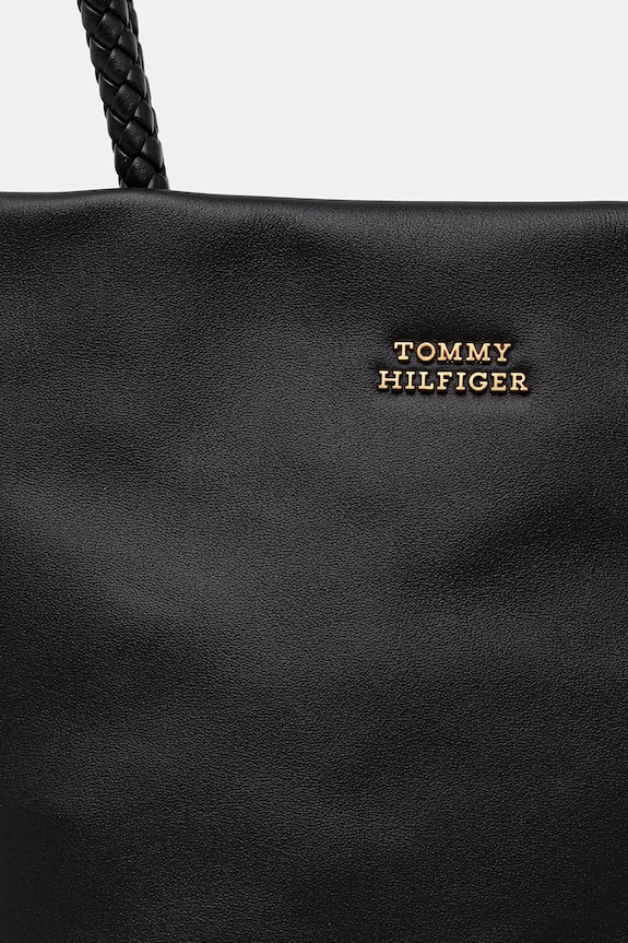Tommy Hilfiger χιαστί γυναικεία δερμάτινη μαύρο AW0AW18739