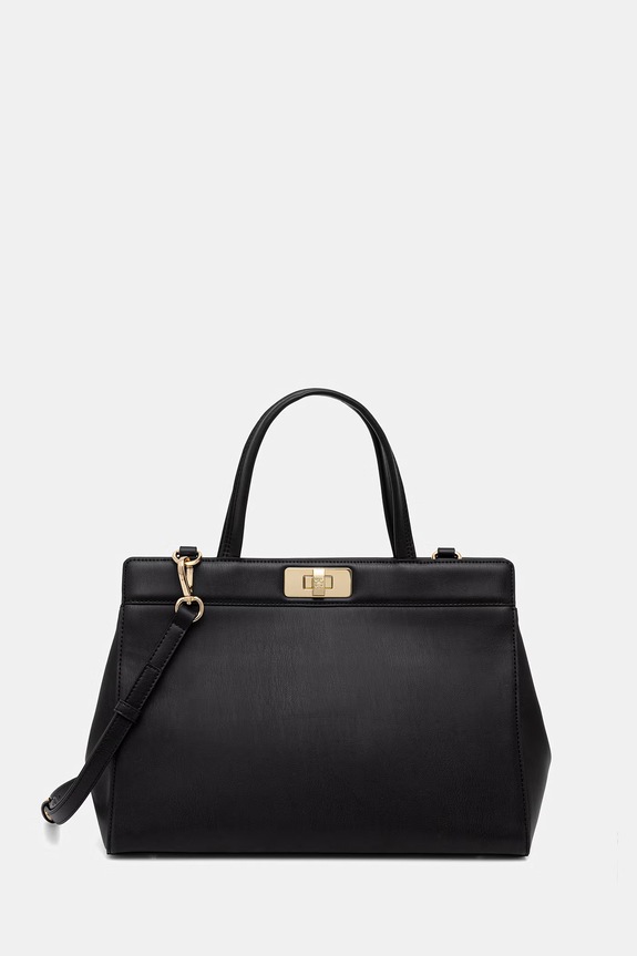 Tommy Hilfiger shopper torba za žene od imitacije kože crna AW0AW18729