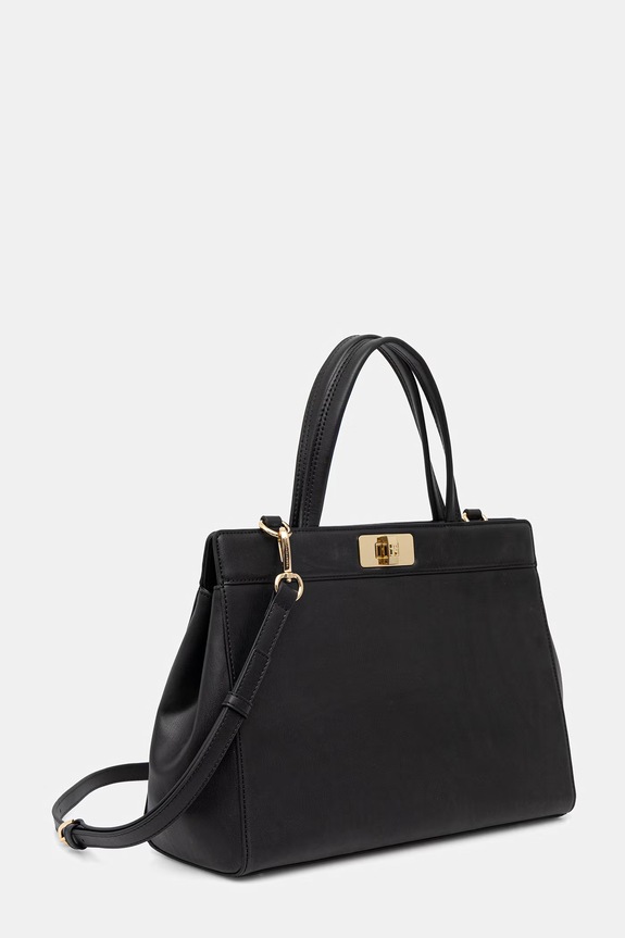 Tommy Hilfiger shopper torba za žene od imitacije kože AW0AW18729 crna AW26