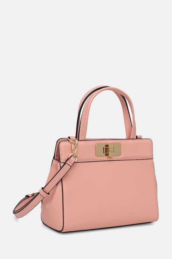 Tommy Hilfiger torebka shopper damska z imitacji skóry AW0AW18726 różowy AW26
