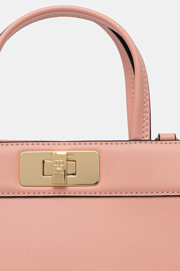 Tommy Hilfiger torebka shopper damska z imitacji skóry różowy AW0AW18726