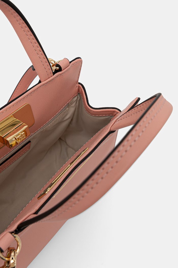 Tommy Hilfiger torebka shopper damska z imitacji skóry AW0AW18726 różowy