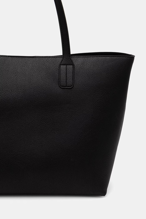 Akcesoria Tommy Hilfiger torebka shopper damska z imitacji skóry AW0AW18724 czarny