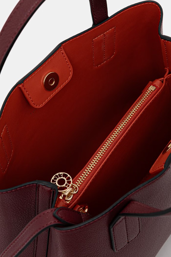 Tommy Hilfiger crossbody kabelka dámska z imitácie kože AW0AW18722 burgundské