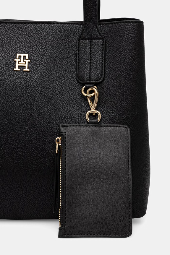 Doplnky Tommy Hilfiger crossbody kabelka dámska z imitácie kože AW0AW18722 čierna