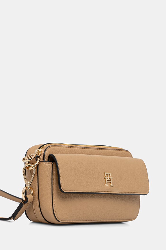 Tommy Hilfiger borsa a tracollo da donna in similpelle AW0AW18721 beige AW26