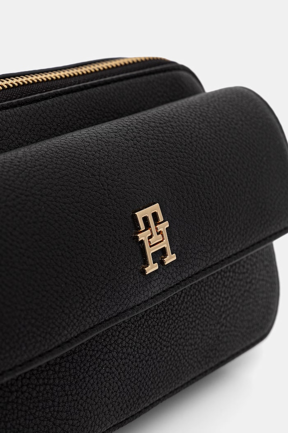 Tommy Hilfiger χιαστί γυναικεία από απομίμηση δέρματος μαύρο AW0AW18721