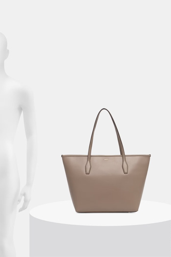 BOSS torebka shopper damska z imitacji skóry Sandy Zip Shopper 50567622