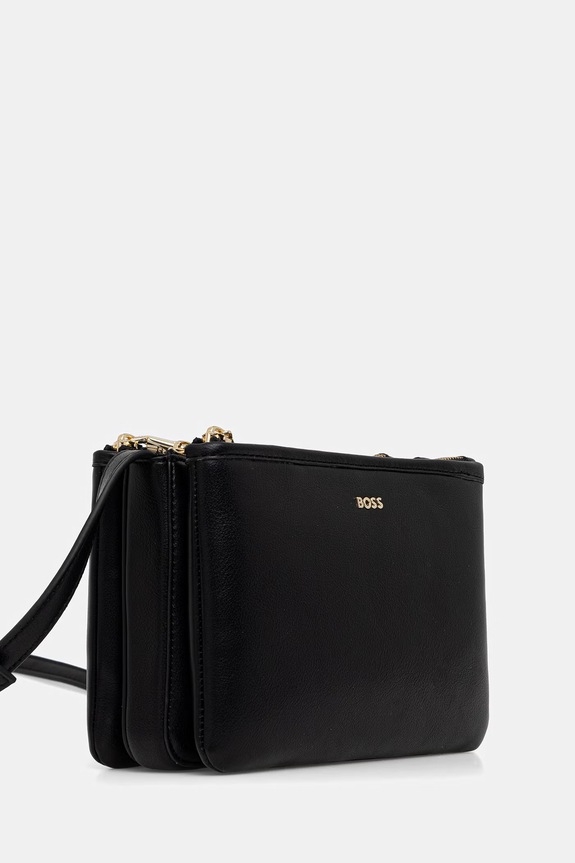 BOSS torebka crossbody damska Sandy Trio Crossbod 50567589 czarny AW26