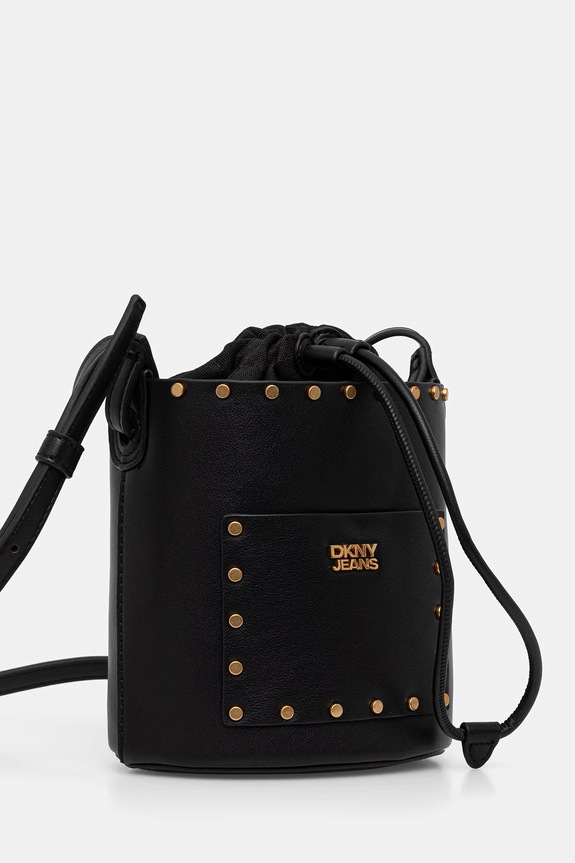 DKNY torebka worek damska z imitacji skóry PAYTON R62JZR48 czarny AW26