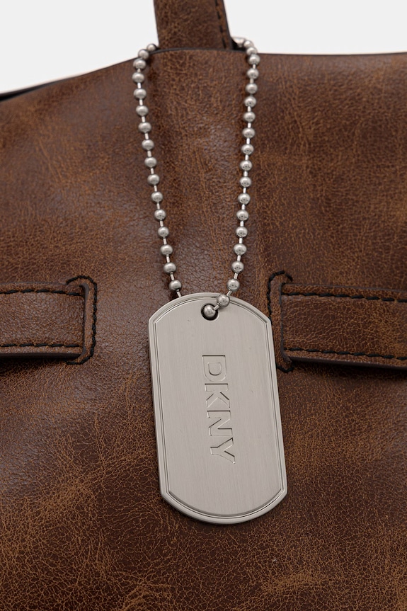 DKNY torebka shopper damska z imitacji skóry BRYAR brązowy R62DZK43