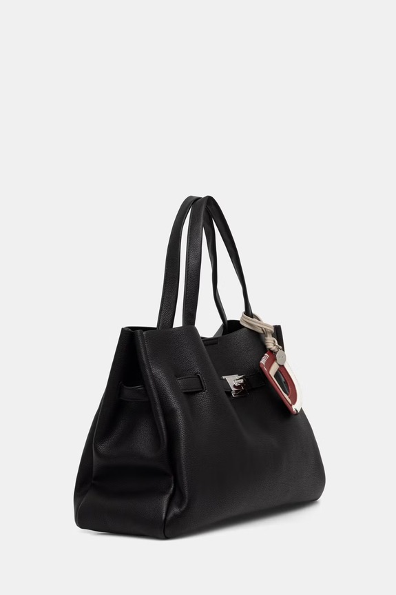 DKNY torebka shopper damska z imitacji skóry R62DAK43 czarny AW26