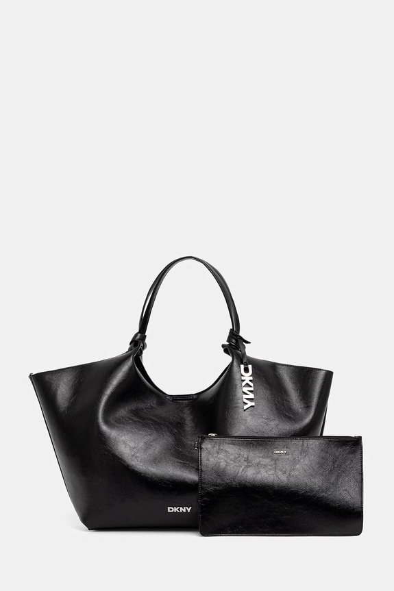 DKNY torebka shopper damska z imitacji skóry PAULA czarny R62AXE48