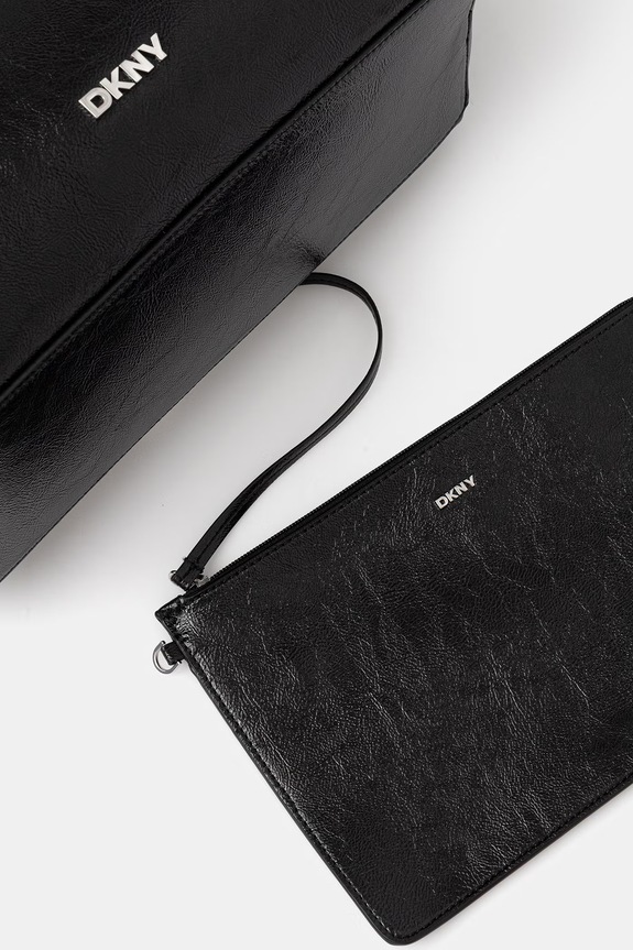 DKNY torebka shopper damska z imitacji skóry PAULA czarny R62AXE48