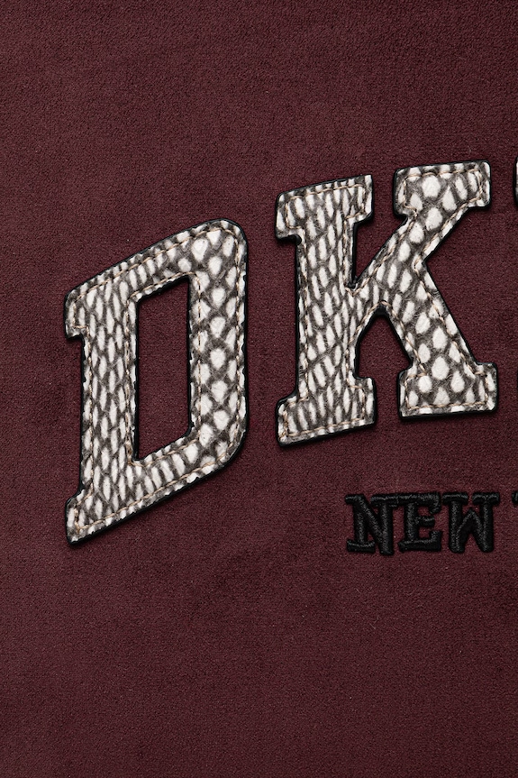 DKNY geantă crossbody pentru femei cu imitație de piele întoarsă burgundia R62AMR57