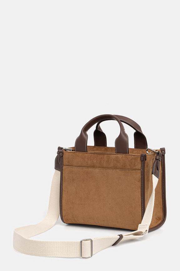 Akcesoria DKNY torebka damska z imitacji zamszu R62AMC80 beżowy