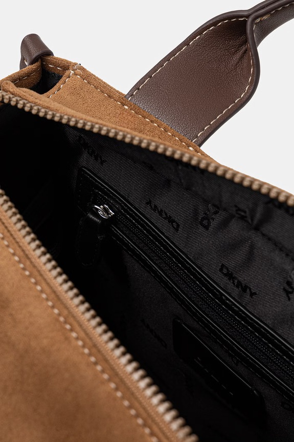 DKNY torebka damska z imitacji zamszu R62AMC80 beżowy