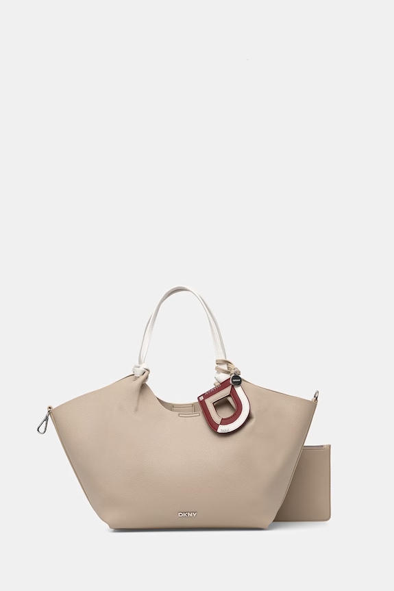 DKNY torebka damska z imitacji skóry PAULA beżowy R62AAE49