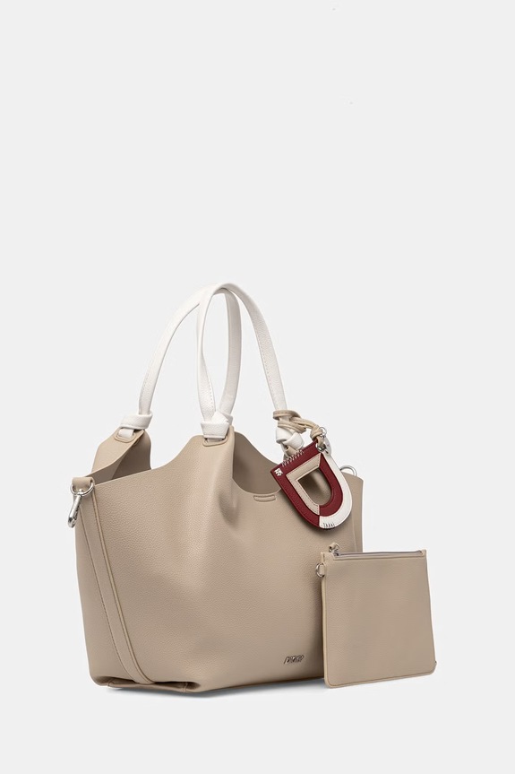 DKNY torebka damska z imitacji skóry PAULA R62AAE49 beżowy AW26