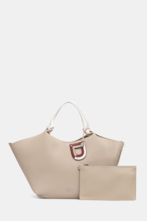 DKNY torebka shopper damska PAULA beżowy R62AAE48