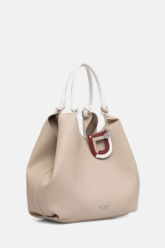 DKNY torebka shopper damska PAULA R62AAE48 beżowy AW26