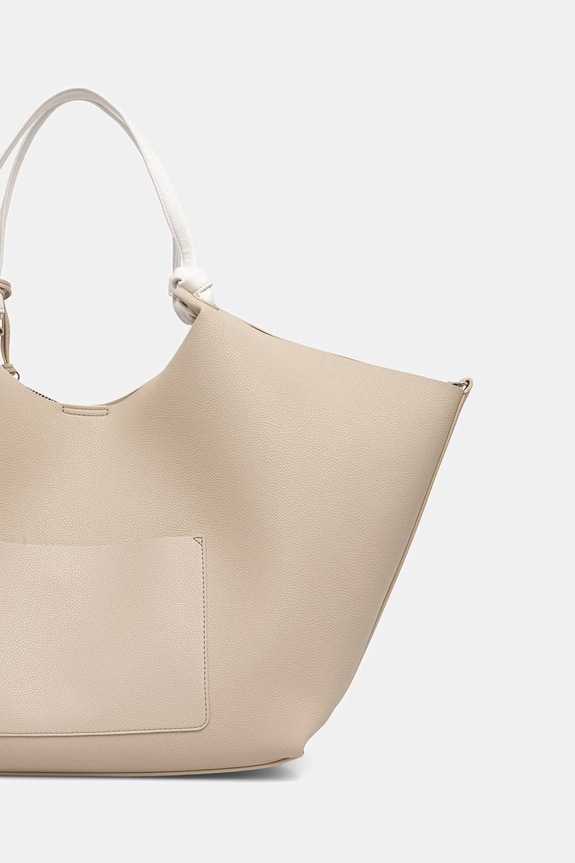 Akcesoria DKNY torebka shopper damska PAULA R62AAE48 beżowy