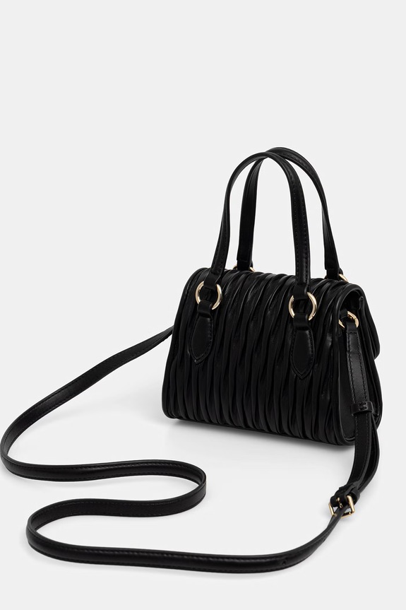 Dodaci HUGO crossbody torba za žene od imitacije kože Clioh M_Top Handle 50568128 crna