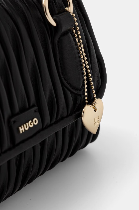 HUGO crossbody torba za žene od imitacije kože Clioh M_Top Handle crna 50568128