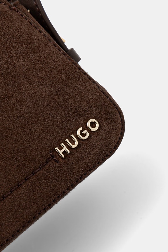 HUGO mala torba hobo za žene od imitacije brušene kože Yorih S_Hobo smeđa 50568127