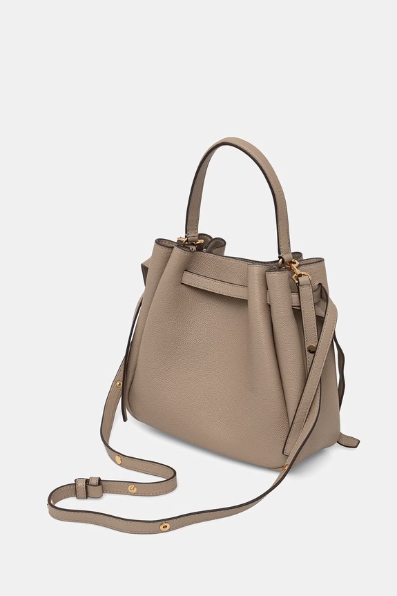 Akcesoria Tory Burch torebka tote damska skórzana Romy 166982 beżowy