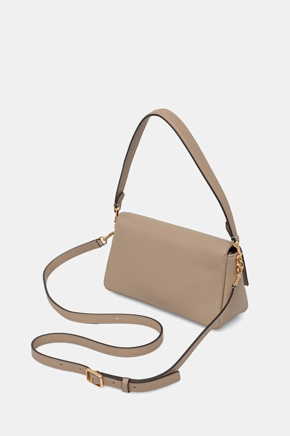 Akcesoria Tory Burch torebka crossbody damska skórzana Charlie 180725 beżowy