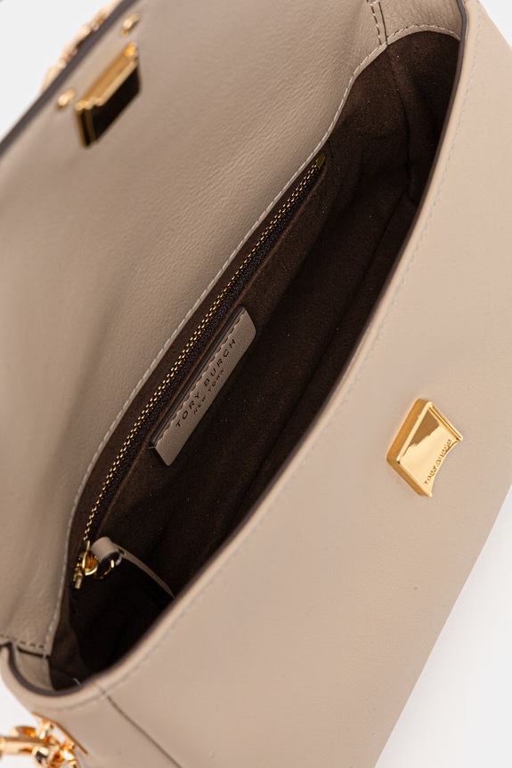Tory Burch torebka crossbody damska skórzana Charlie 180725 beżowy