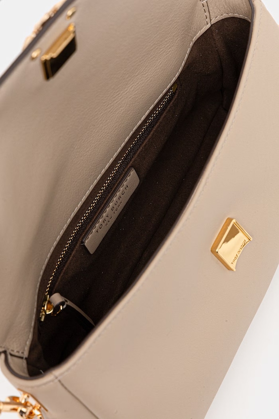 Tory Burch torebka crossbody damska skórzana Charlie 180725 beżowy