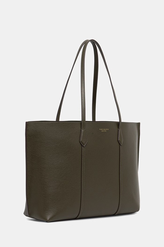 Tory Burch torebka shopper damska skórzana Perry 177236 zielony AW26
