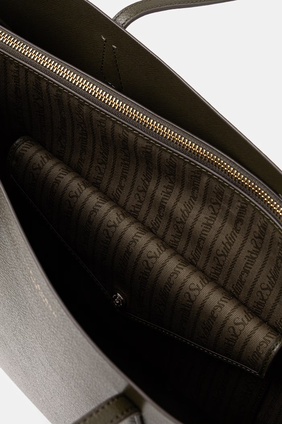 Tory Burch torebka shopper damska skórzana Perry zielony 177236