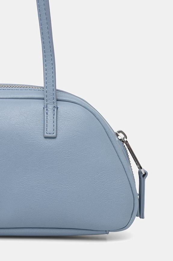Akcesoria Tommy Jeans torebka bagietka damska z imitacji skóry AW0AW18787 niebieski