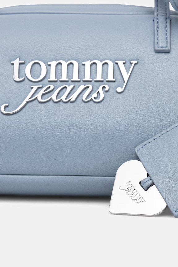 Tommy Jeans torebka bagietka damska z imitacji skóry niebieski AW0AW18787
