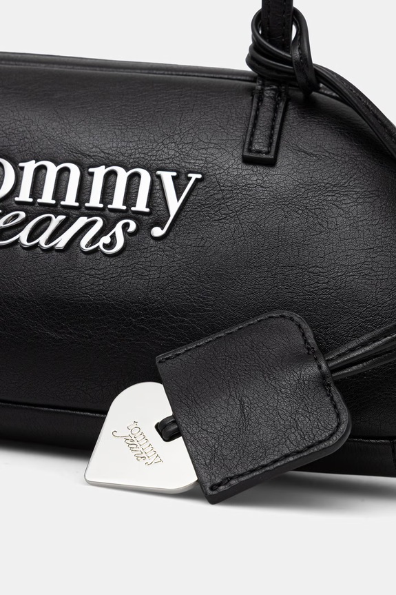 Tommy Jeans kabelka typu baguette dámska z imitácie kože čierna AW0AW18787