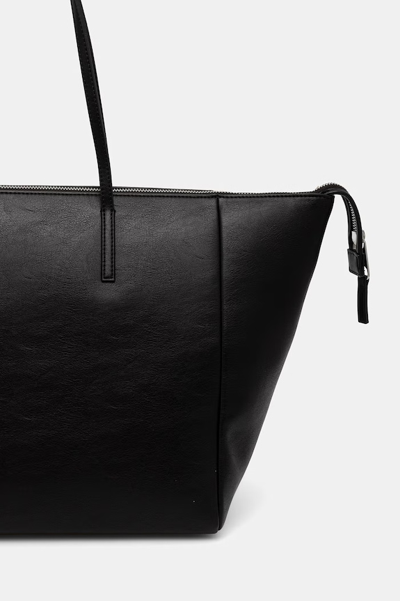 Akcesoria Tommy Jeans torebka shopper damska z imitacji skóry AW0AW18786 czarny