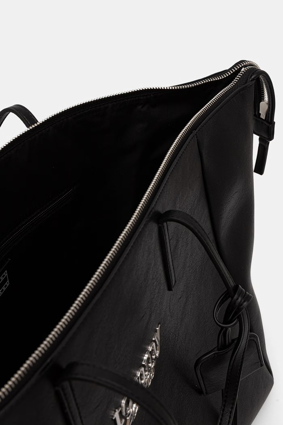 Tommy Jeans torebka shopper damska z imitacji skóry AW0AW18786 czarny