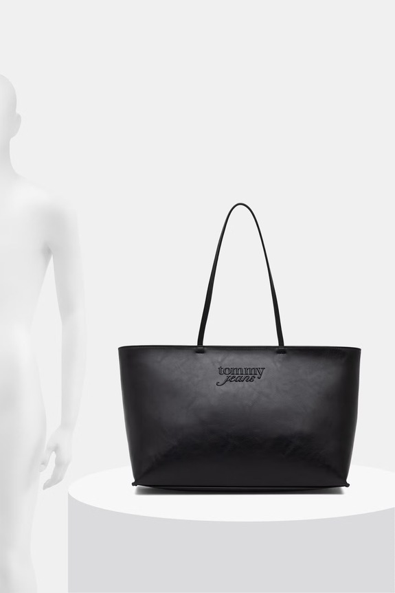 Tommy Jeans torebka shopper damska z imitacji skóry AW0AW18772