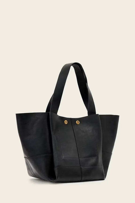 AllSaints шопинг чанта дамска от кожа ROSALIE W713XD черен AW26